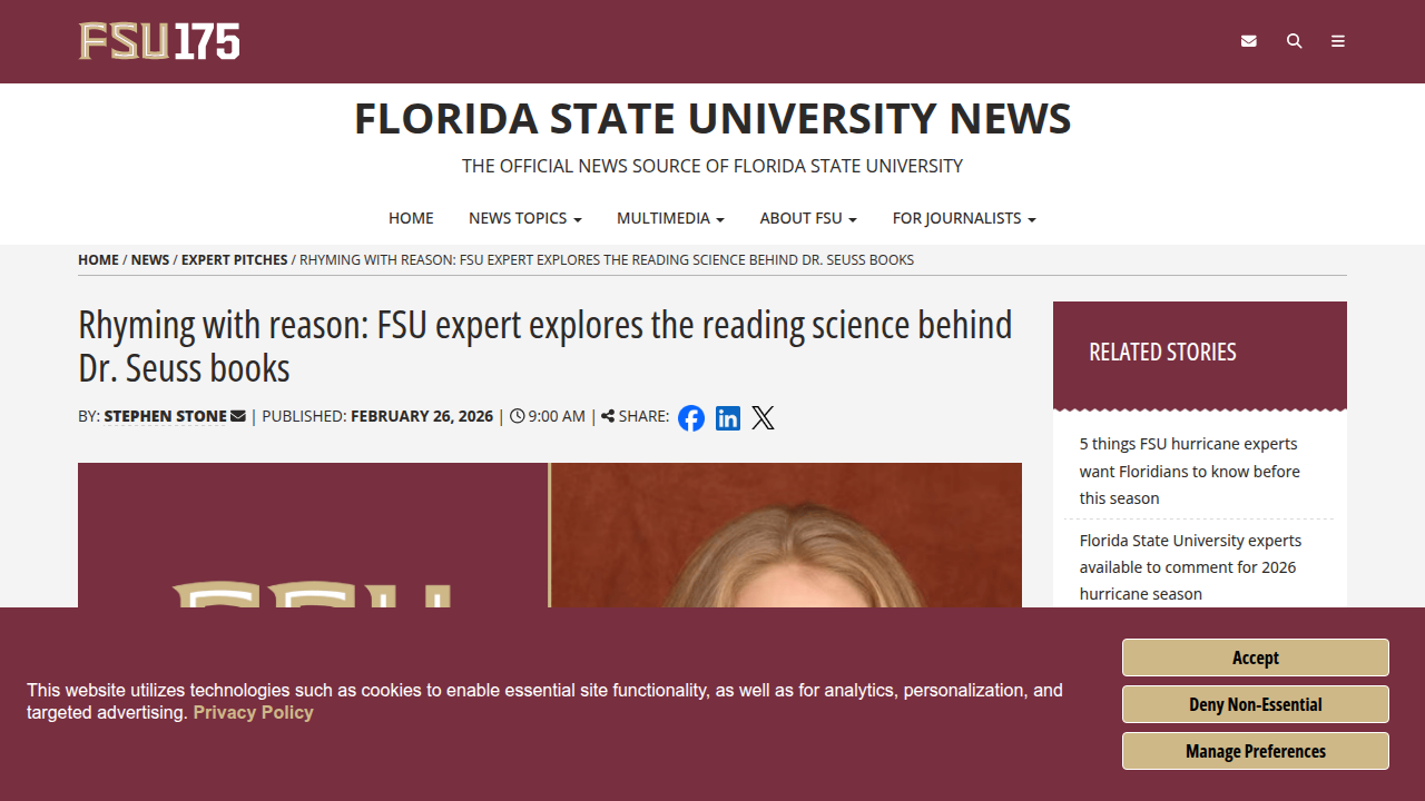 An article from Florida State University delves into the scientific basis of Dr. Seuss's methods, confirming how rhyme and invented words boost early literacy.
