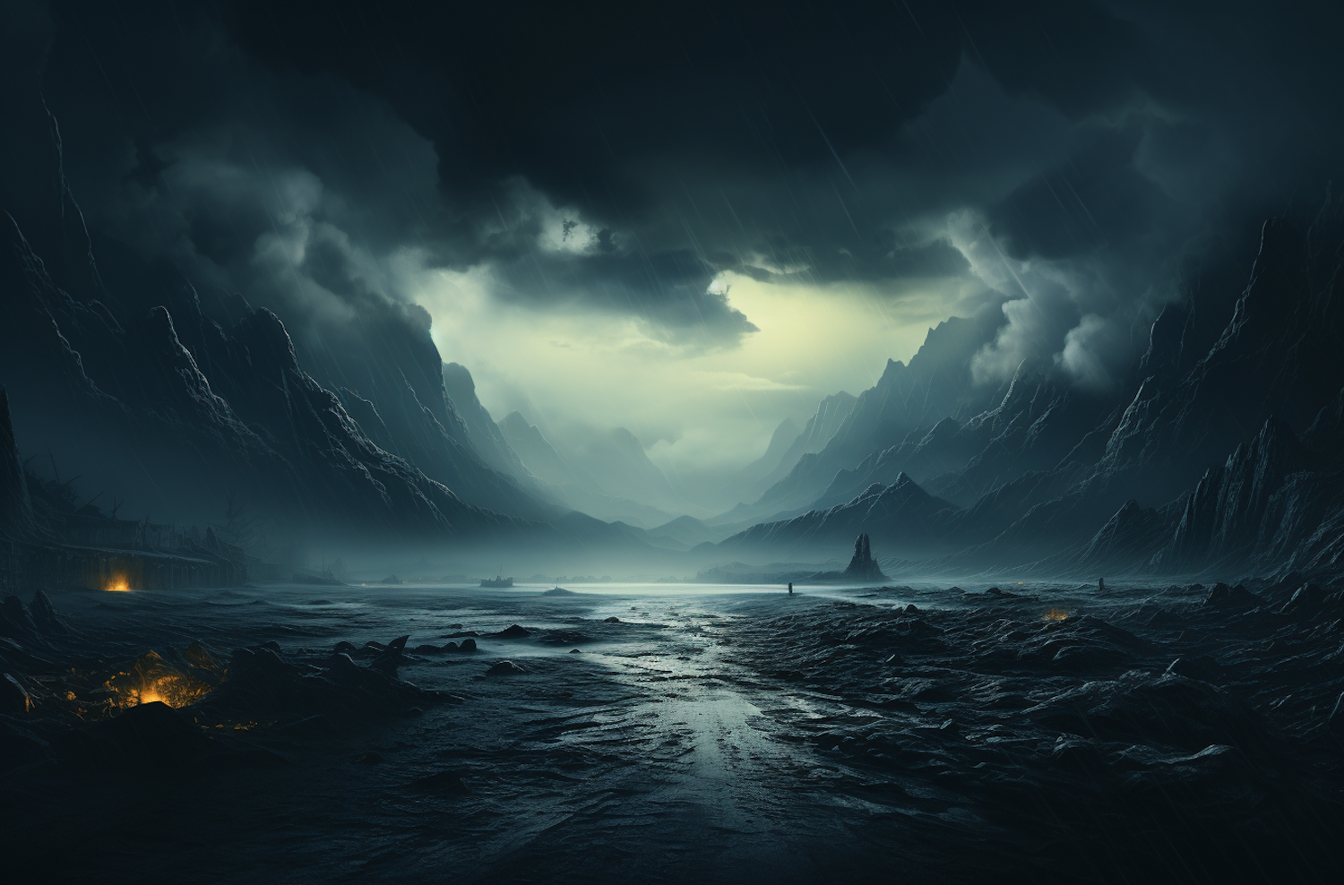 A lone figure surveying a barren, weather-beaten world, emblematic of survival stories in climate-focused dystopian futures.