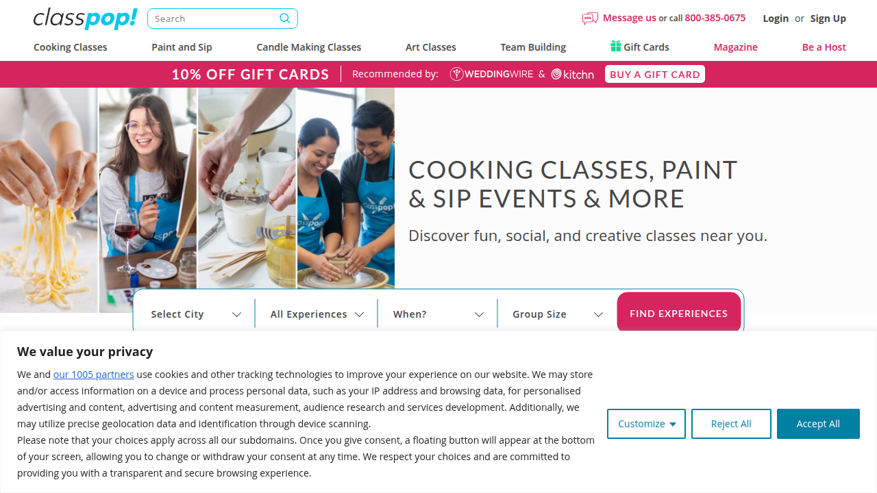 A screenshot of the Classpop homepage, a platform cited for its insights on dad jokes bringing people together.