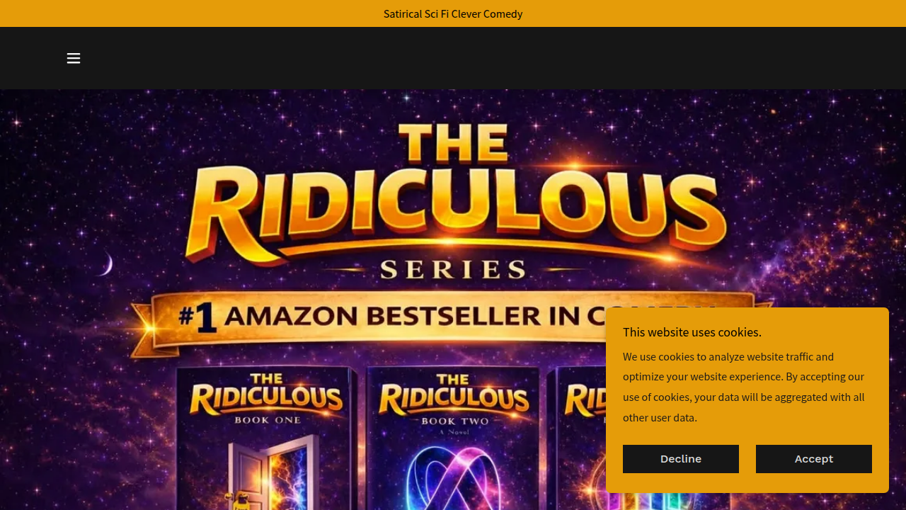 A screenshot of Doridiculous.com, a platform for updates on comic fiction releases and author news mentioned in the article.